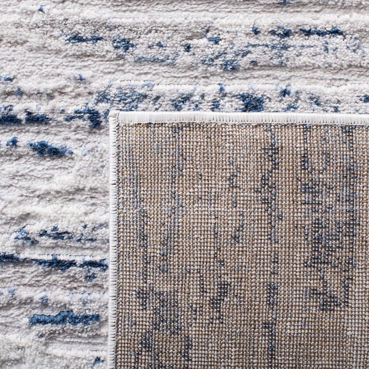 Amelia Collection Area Rug - 8' x 10', Grey & Navy, Modern Abstract Design