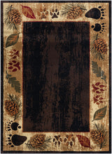 Nature Brown Area Rug 2x8 Runner - Machine Woven Turkish Design