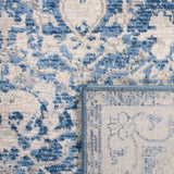 Brentwood Collection Area Rug - 6'7" Square, Navy & Creme