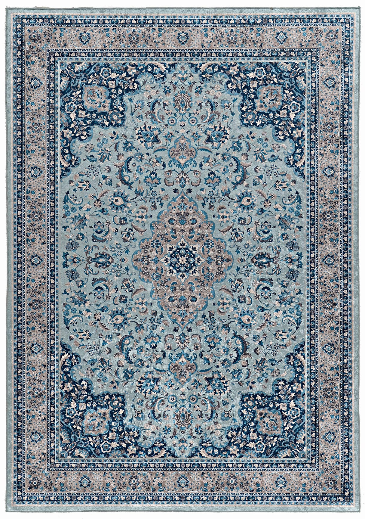 Honora Gilbert Blue/Ivory 5' x 7' Area Rug by Linon