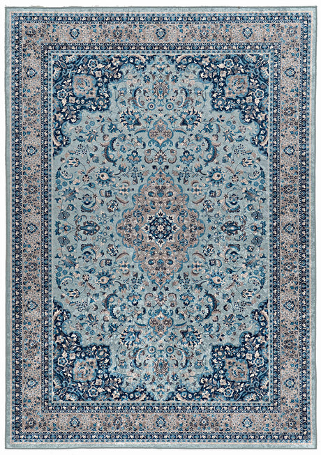 Honora Gilbert Blue/Ivory 5' x 7' Area Rug by Linon