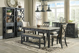 Tyler Creek Farmhouse Dining Table with Storage Drawers