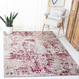 Madison Collection 8' x 10' BeigeWine MAD471C Modern Abstract Non-Shedding