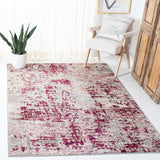 Madison Collection 8' x 10' BeigeWine MAD471C Modern Abstract Non-Shedding