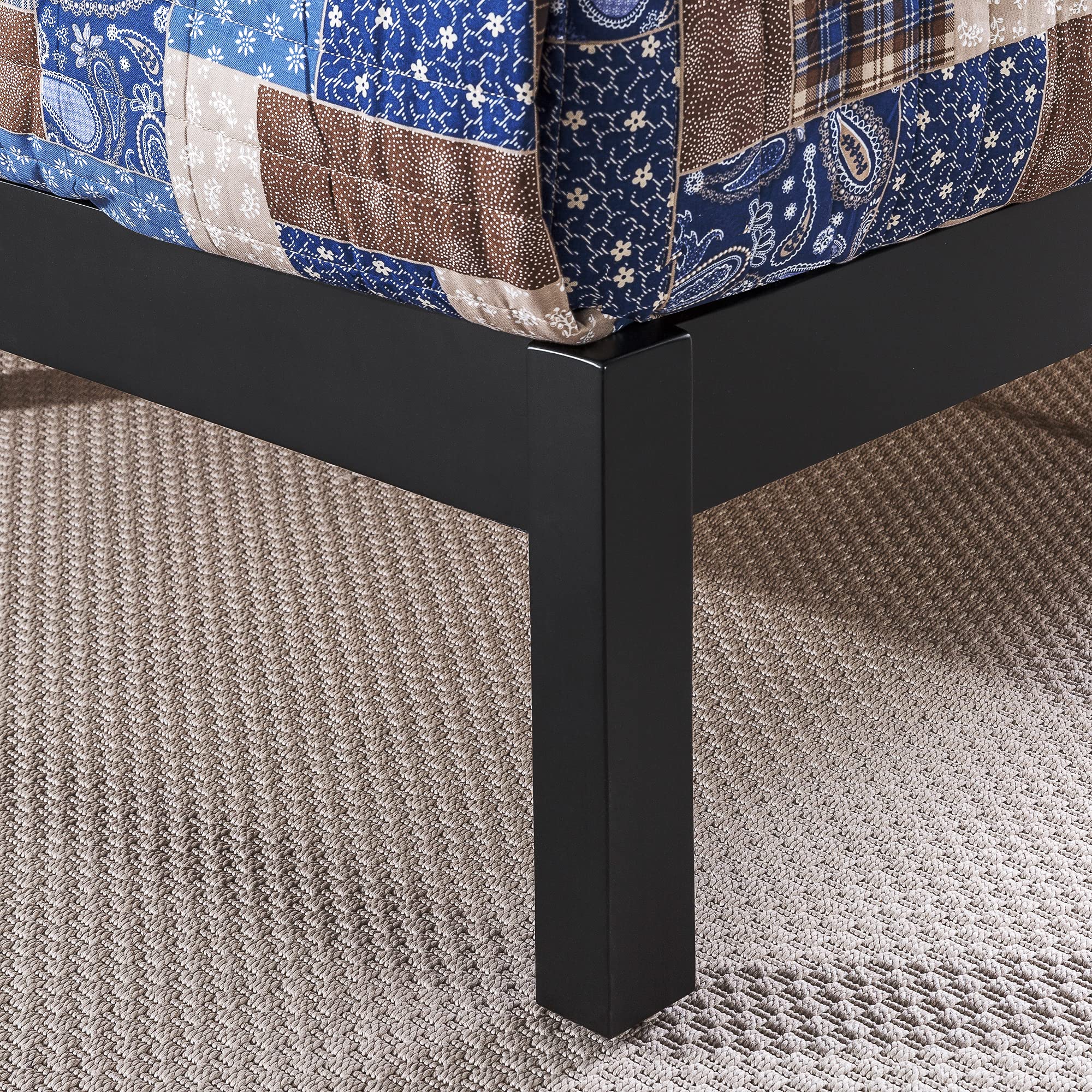 Cottage Style Platform Bed, Queen, Black