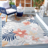 Cabana Collection Area Rug - 10' x 14', Green & Rust, Floral Tropical Design