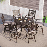 7 Pieces Cast Aluminium Patio Bar Set