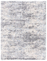 Berber Shag Area Rug 6' x 9' - Grey Blue & Cream Modern Abstract Design