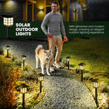 Solar Outdoor Lights,12 Pack LED Solar Lights Outdoor Waterproof, Solar Walkway Lights