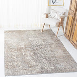 Madison Collection 8' x 10' BeigeWine MAD471C Modern Abstract Non-Shedding