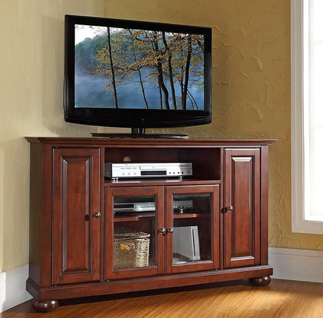 Cambridge Corner TV Stand for 50+ inch TVs, Entertainment Center with Storage Shelves,