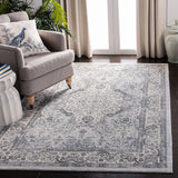 SAFAVIEH Isabella Collection Accent Rug - 3' x 5', Dark Grey & Cream, Oriental Design, Non-Shedding & Easy Care, Ideal for High Traffic Areas in Entryway, Living Room, Bedroom (ISA916H)