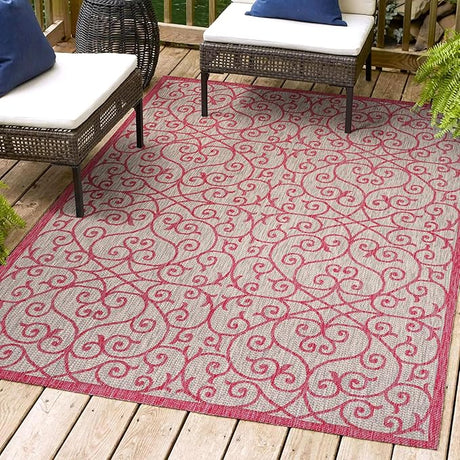 SMB107E-8 Madrid Vintage Filigree Textured Weave Indoor Outdoor Area