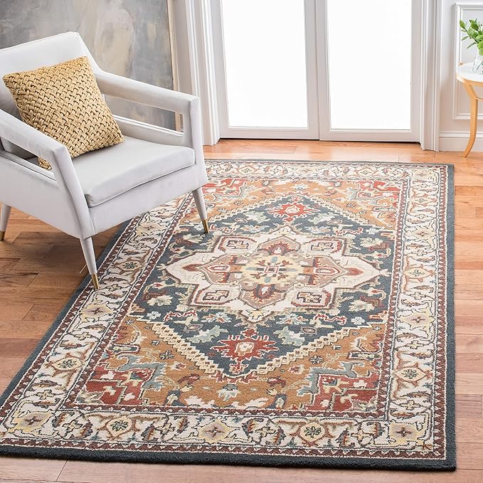 Heritage Collection Area Rug - 4' x 6', Red & Pink, Traditional Oriental Design
