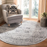 Charleston Collection 6'7" Square Red / Ivory CHL411Q Oriental Distressed Non
