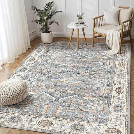 Area Rug for Living Room - Washable Soft Traditional Tribal Rug for Bedroom Dining Room