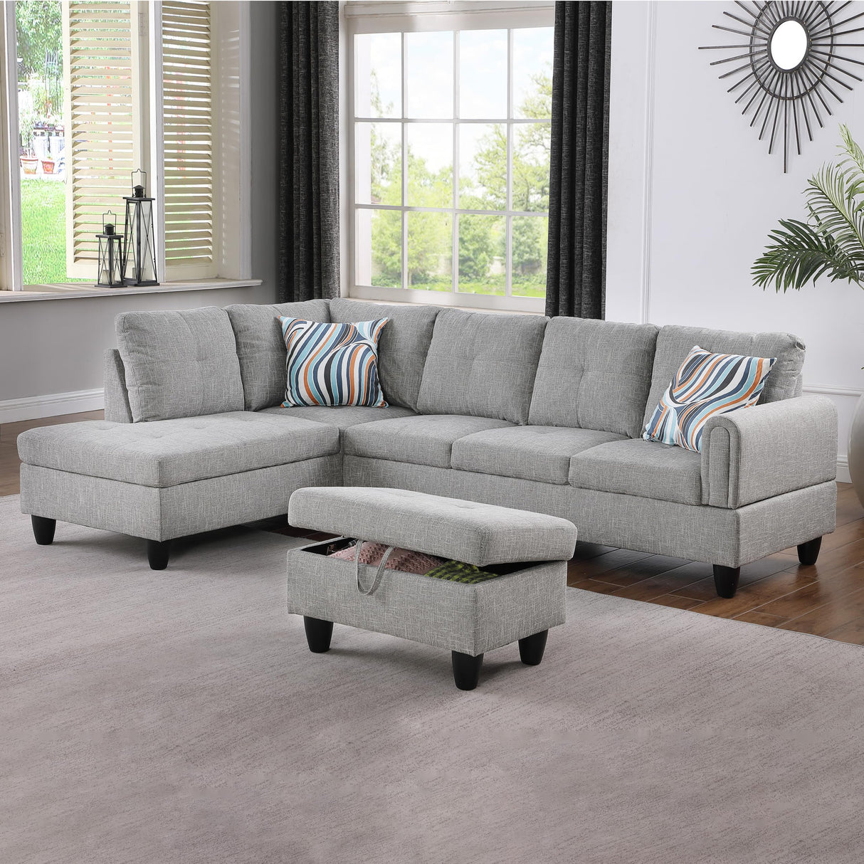 Couches for Living Room L Shaped Couch Upholstered Futon Sofa
