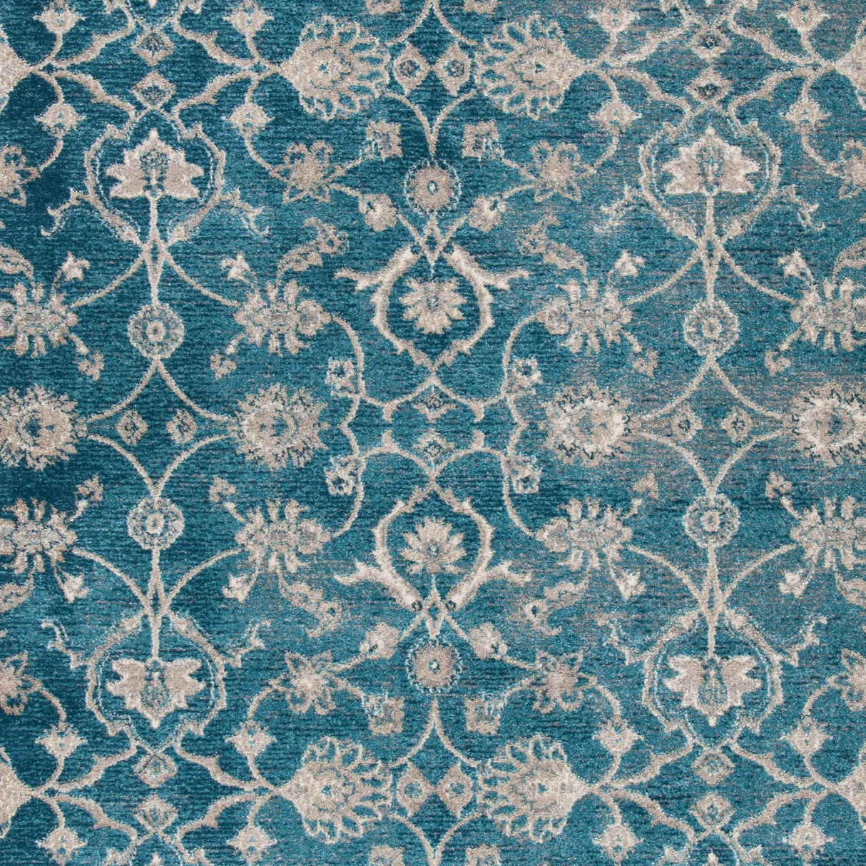 Sofia Collection 8' x 10' Blue / Beige SOF386C Vintage Oriental Distressed Non-Shedding
