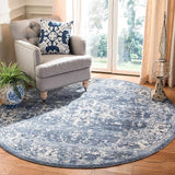 Charleston Collection 6'7" Square Red / Ivory CHL411Q Oriental Distressed Non