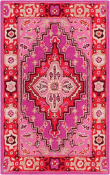 Bellagio Collection 2'6" x 4' Red / Pink BLG545B Handmade Medallion Premium