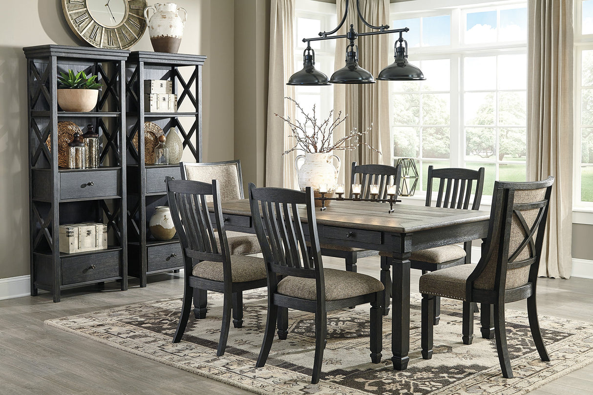 Tyler Creek Farmhouse Dining Table with Storage Drawers