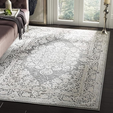 Reflection Collection 3' Round Light Grey/Cream RFT664C French Country Oriental
