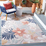 Cabana Collection Area Rug - 10' x 14', Green & Rust, Floral Tropical Design