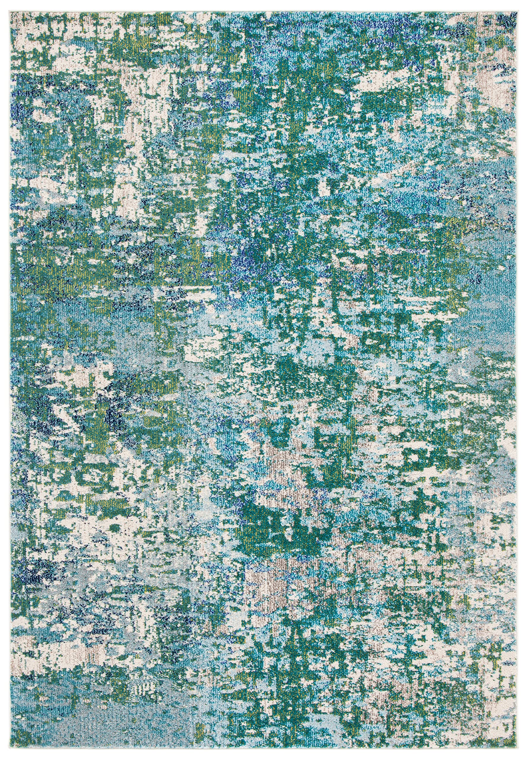 Madison Collection Area Rug - 8' x 10', Green & Turquoise