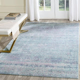 Mystique Collection Area Rug - 8' x 10', Green & Multi, Watercolor Overdyed Distressed