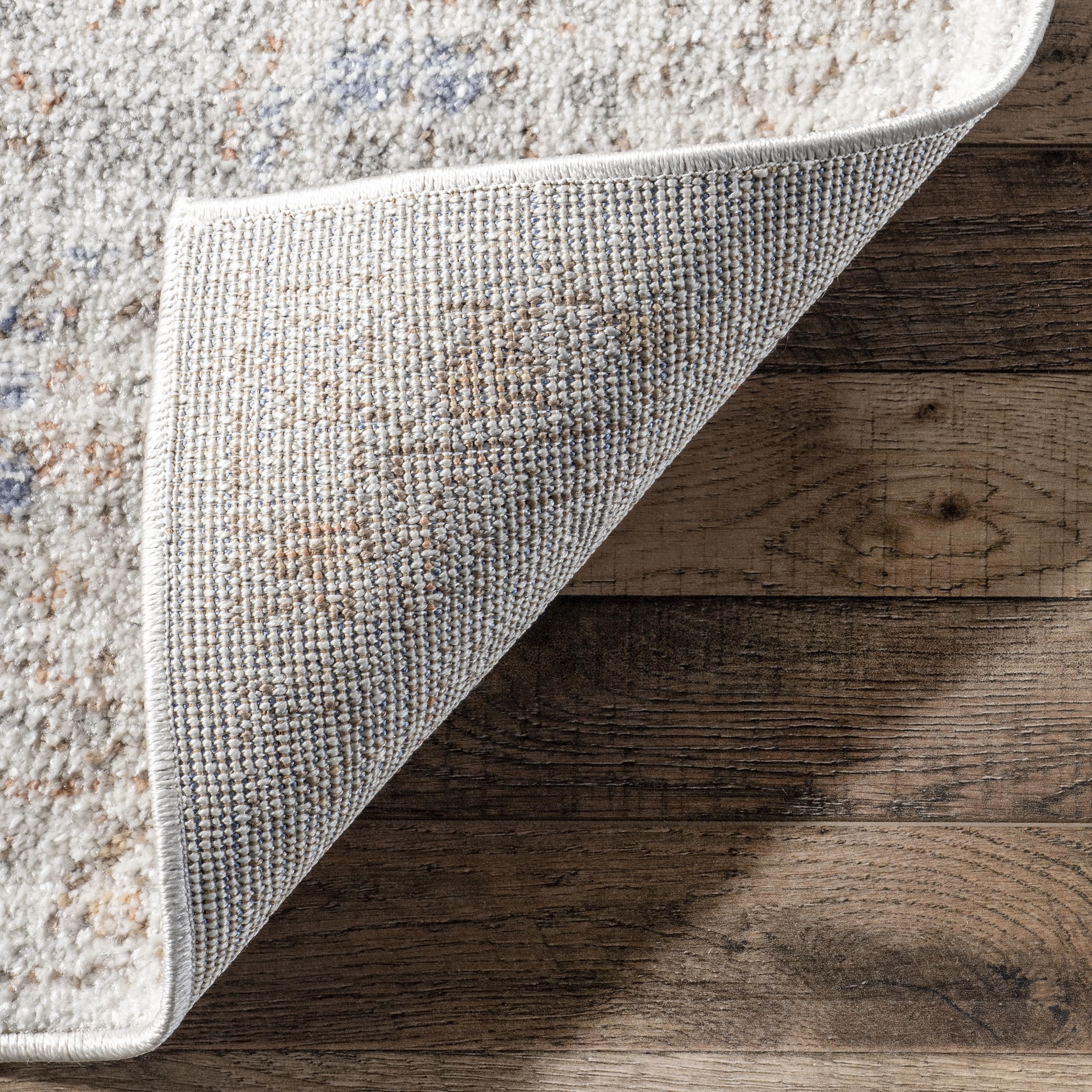 Jacquie Vintage Floral Area Rug 10x14 - Transitional Silver Ivory