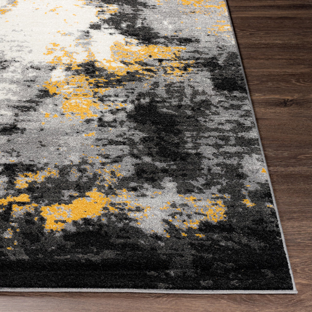 Cantrell Modern Abstract Area Rug,7'10" x 10'(8' x 10'),Black