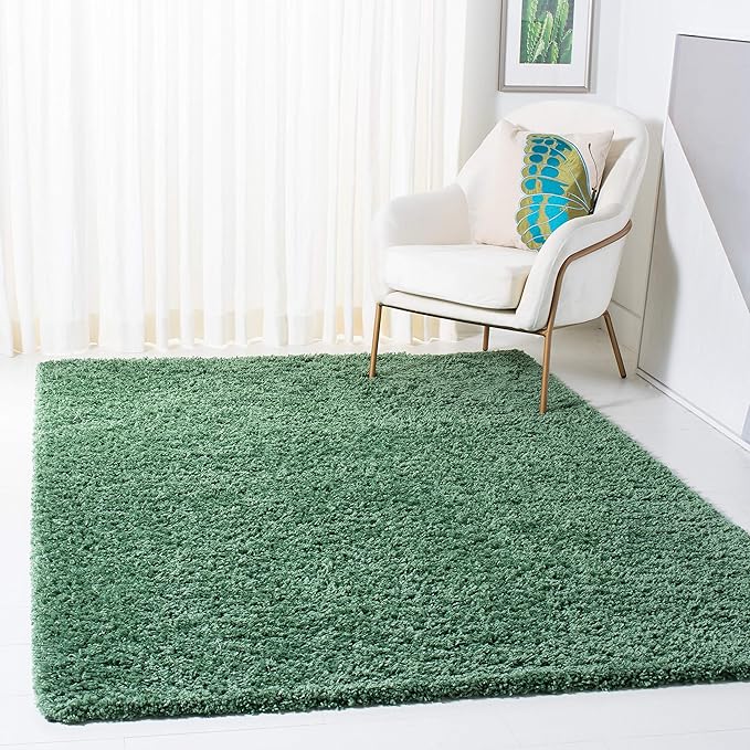 Shag Collection Area Rug - 10' x 14', Taupe, Solid Design, Non-Shedding & Easy Care, 1.8