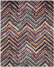 Fiesta Shag Collection 8' x 10' Multi FSG363M Modern Abstract Chevron Non