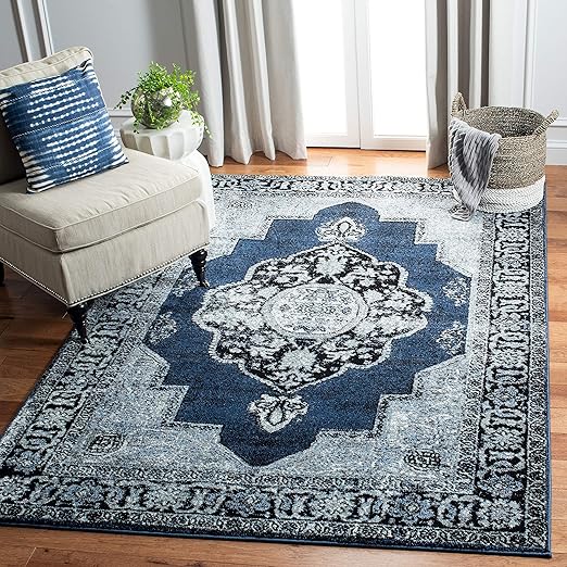 Vintage Hamadan Oriental Area Rug 8' x 10' - Red Multi Persian Design