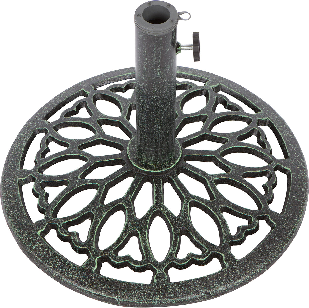 Cast Iron Umbrella Base -15.7 Inch Diameter (Green)