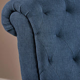 Christopher Knight Home Merritt Fabric Tufted Chair, Dark Blue Dimensions: 37.00”D x 35.25”W x 38.00”H