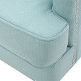 Christopher Knight Home Malone Fabric Club Chair, Light Blue 29.5D x 28W x 33.5H Inch