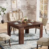 43" Square Dining Table for 4, 2-4 Person Farmhouse Wood Dining Room Table