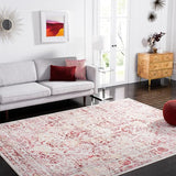 Brentwood Collection 8' x 10' Ivory/Blue BNT832B Medallion Distressed Non-Shedding