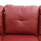 MZX-Niki-SF-00067-LWJ Sofas & Couches, Left Chaise, Red-Faux Leather