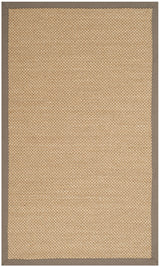 Natural Fiber Collection Accent Rug - 3' x 5', Maize & Grey, Border Sisal Design, Easy Care