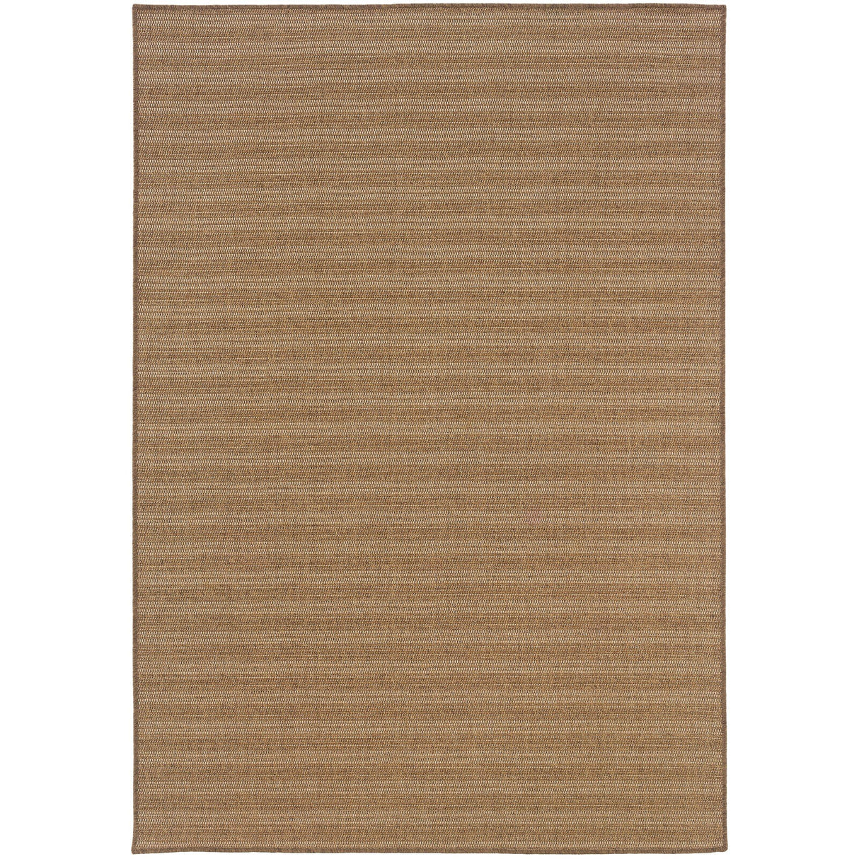 Veranda Woven Tonal Striped Indoor-Outdoor Brown Area  1'9" x 3'9" 2' x 3' Accent