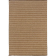 Veranda Woven Tonal Striped Indoor-Outdoor Brown Area  1'9" x 3'9" 2' x 3' Accent