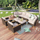 Wicker Patio Furniture Set, 2 x Single Chair