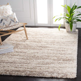 Hudson Shag Area Rug 6' x 9' - Ivory & Beige Modern Non-Shedding Plush Carpet