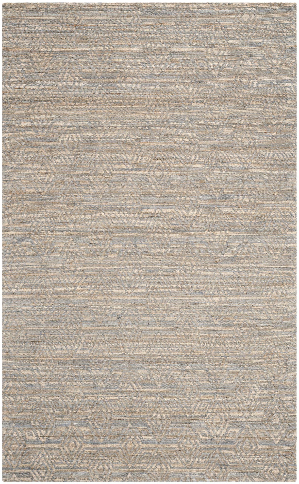 Cape Cod Collection Area Rug - 9' x 12', Grey & Sand, Handmade Flat Weave Jute