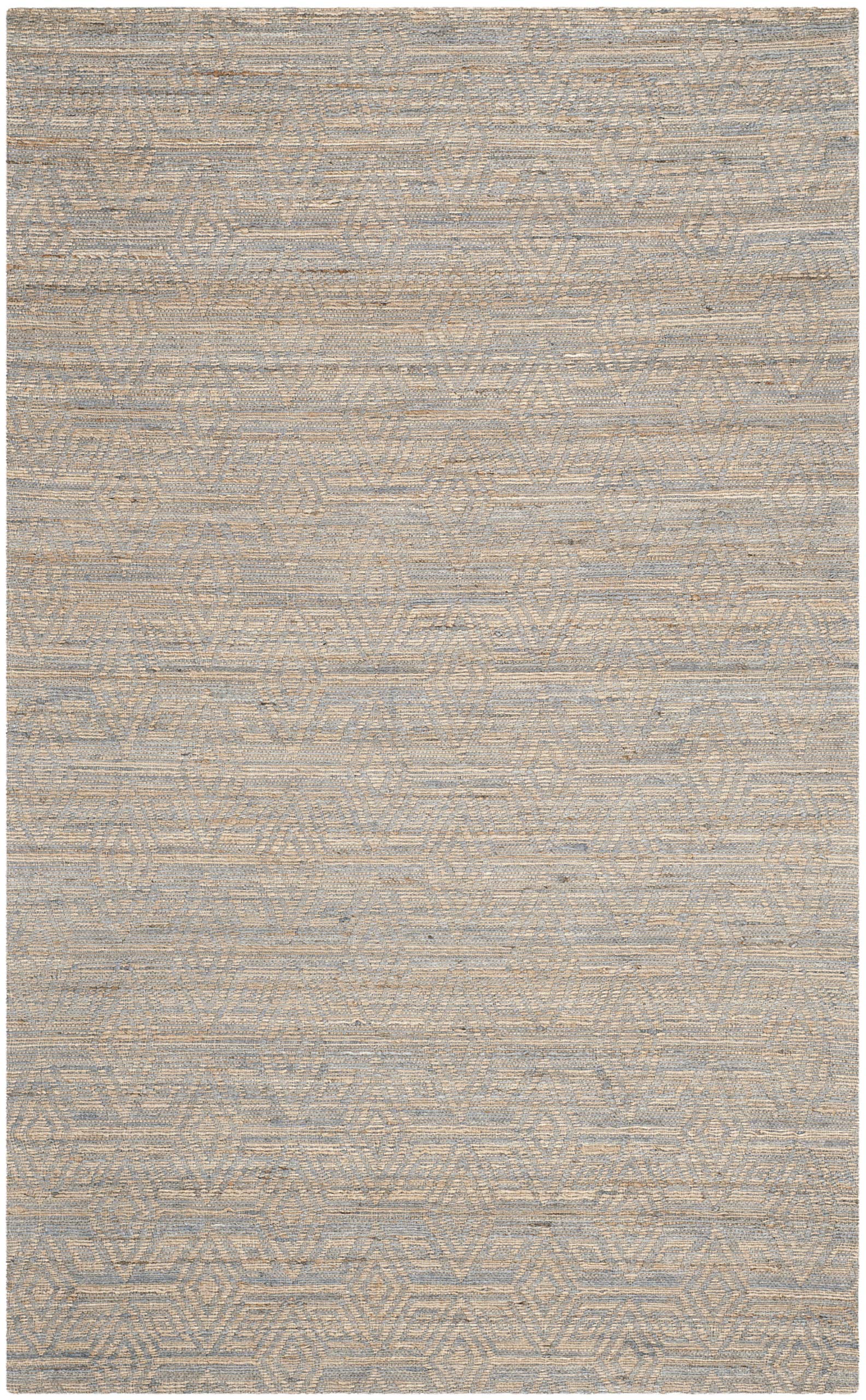 Cape Cod Collection Area Rug - 9' x 12', Grey & Sand, Handmade Flat Weave Jute