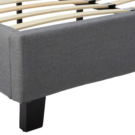 Morgan Upholstered Bed Frame, Pebble