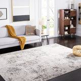 Aston Collection Area Rug - 9' x 12', Ivory & Grey, Modern Abstract Design,