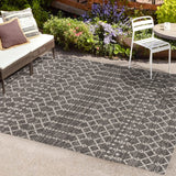 SMB108F-8 Ourika Moroccan Geometric Textured Weave Indoor Outdoor -Area Rug,